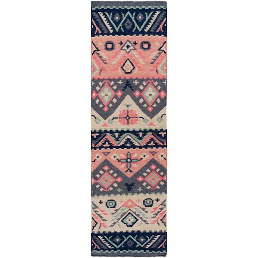 Jewel Tone Navy/Butter Runner Rug