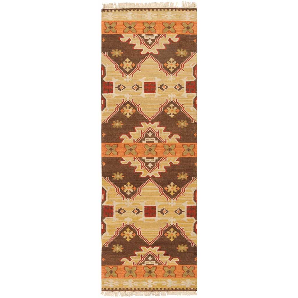 Jewel Tone II Taupe/Gold Runner Rug