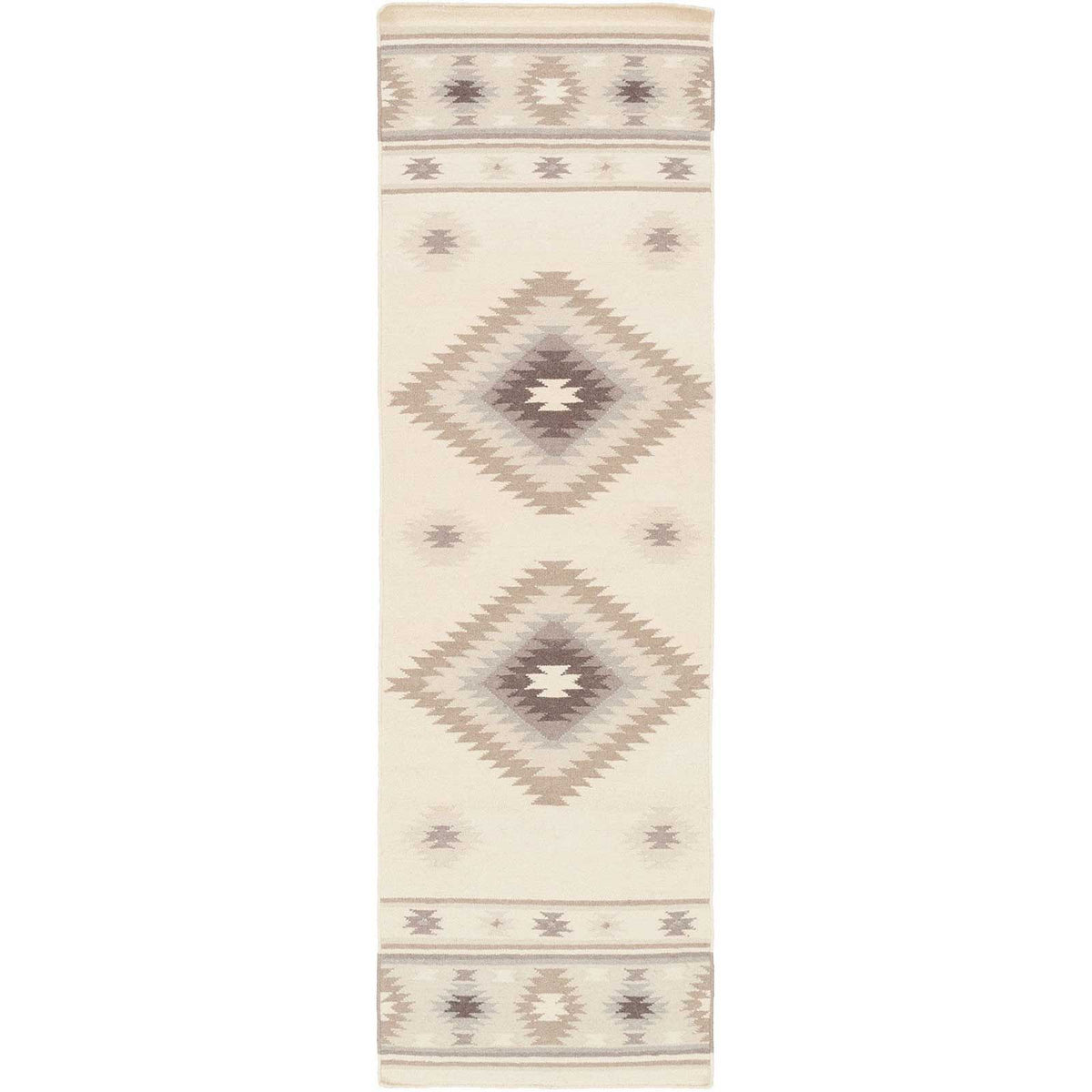 Jewel Tone II Beige/Taupe Runner Rug