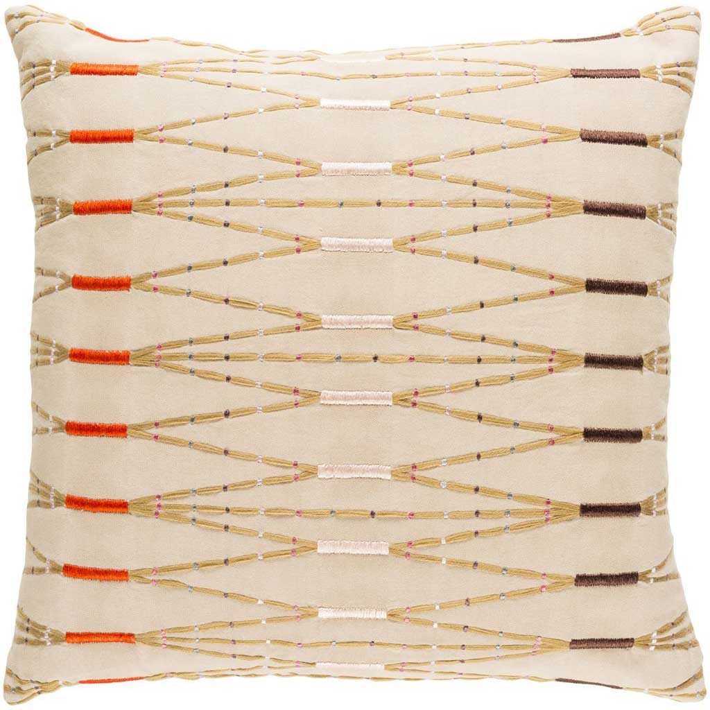 Kikuyu Beige/Tan/Dark Brown Pillow