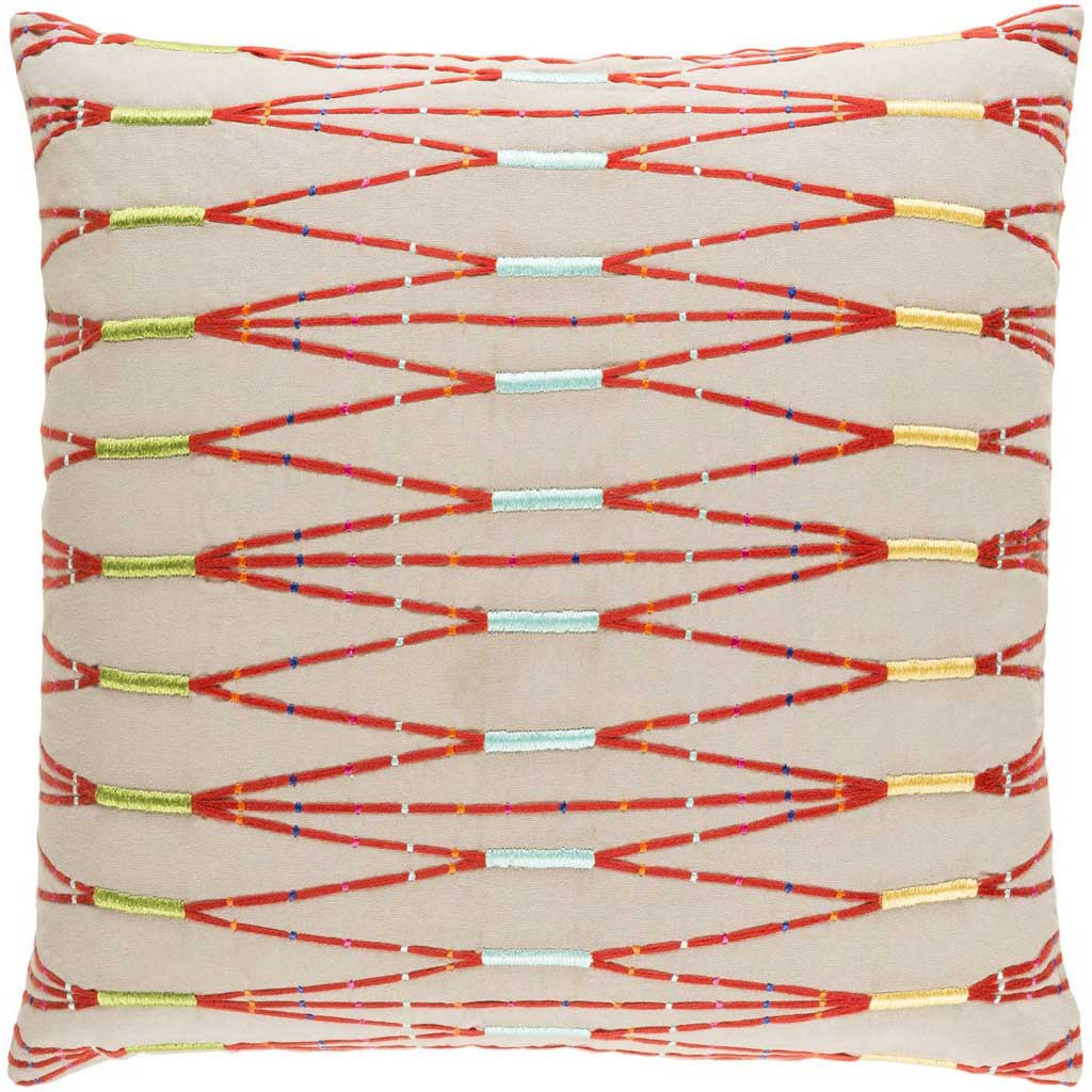 Kikuyu Taupe/Orange/Yellow Pillow