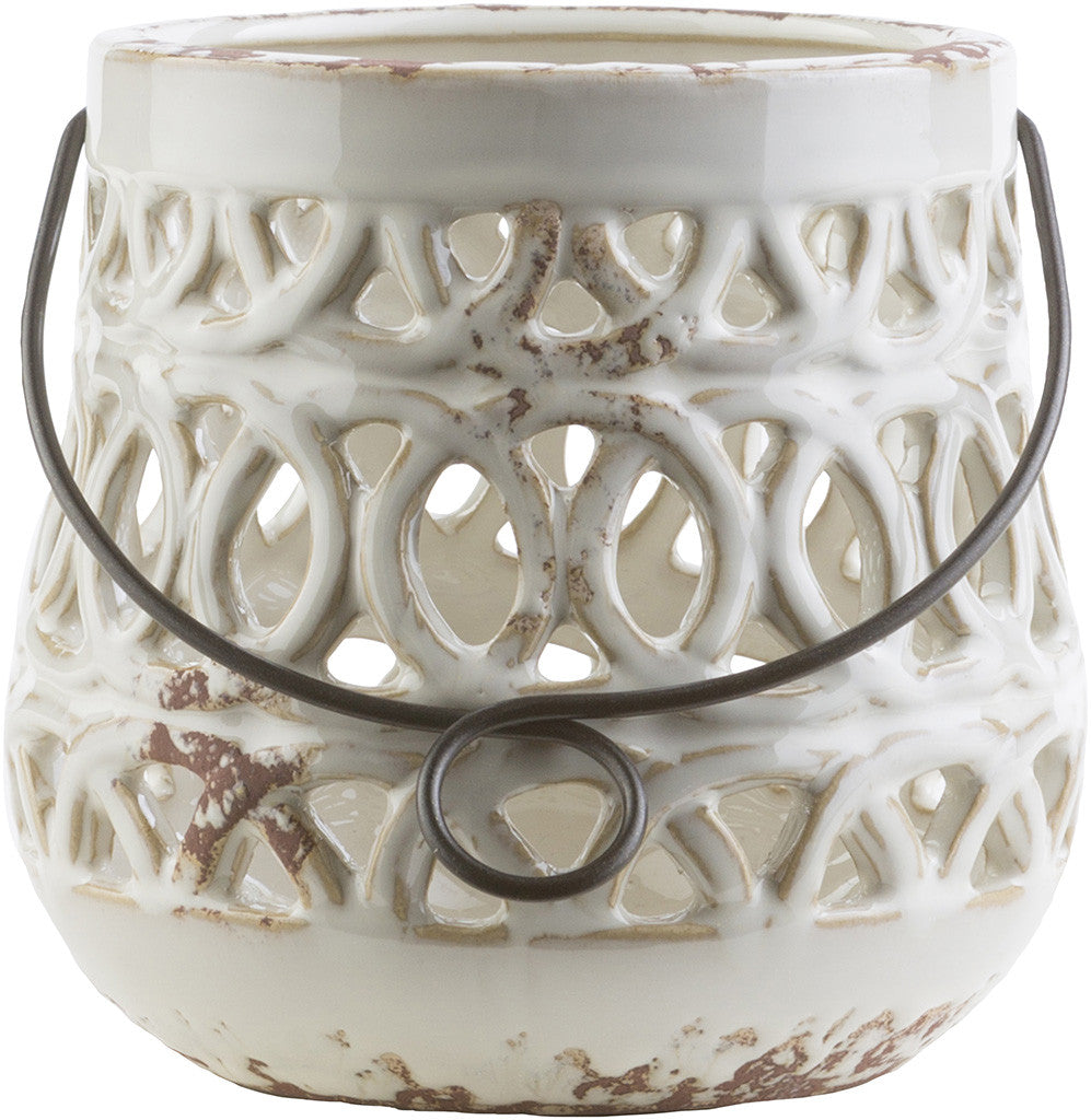 Killian Ceramic Lantern Ivory
