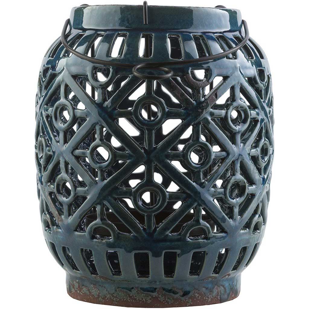 Killian Ceramic Lantern Navy