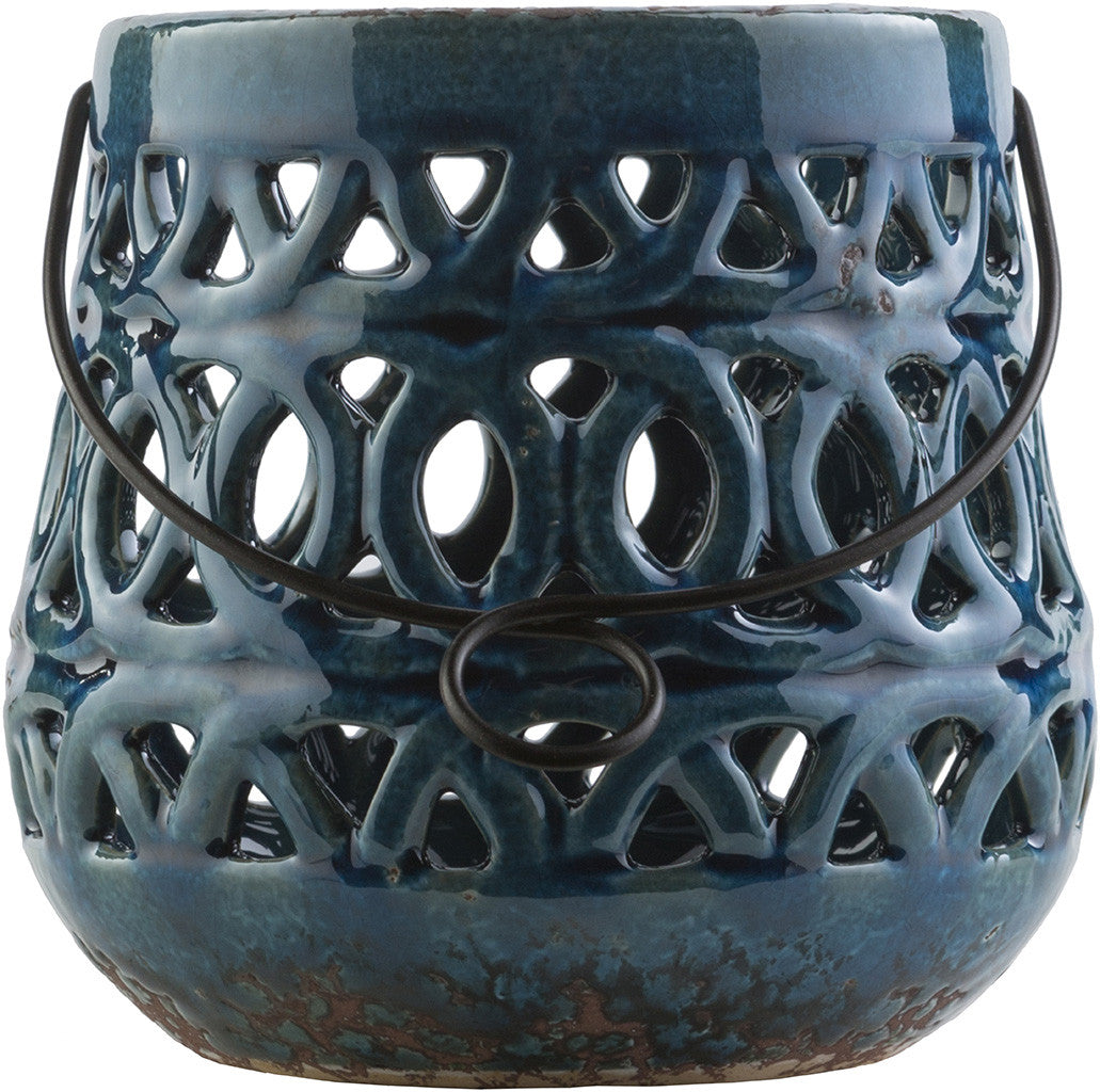 Killian Ceramic Lantern Navy