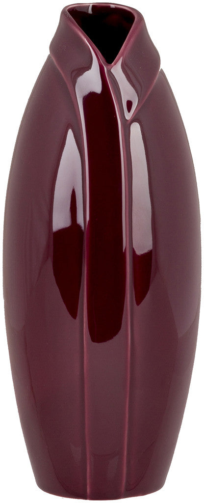 ELM Ceramic Table Vase Burgundy