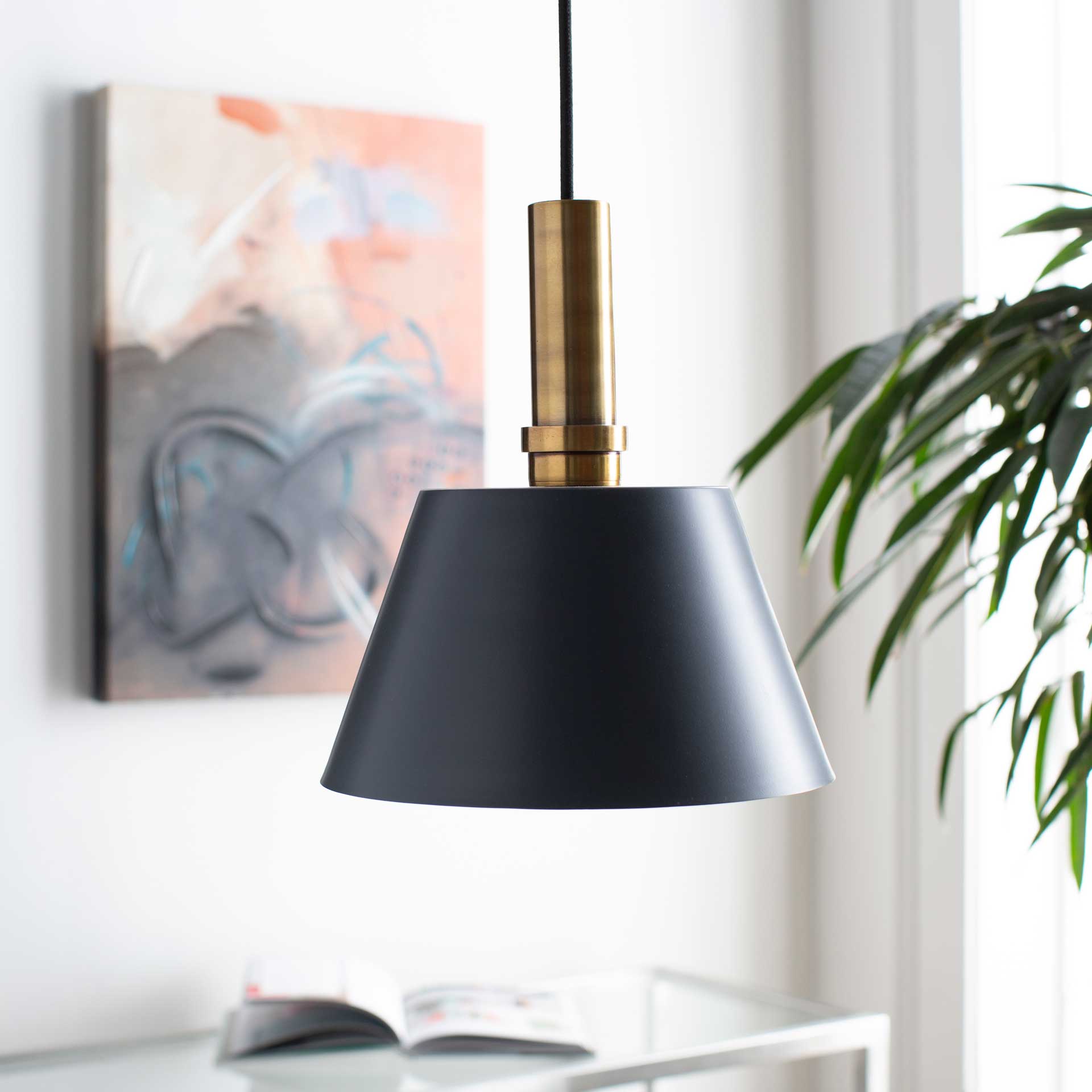 Kori Ceiling Lamp Charcoal/Gray/Brass