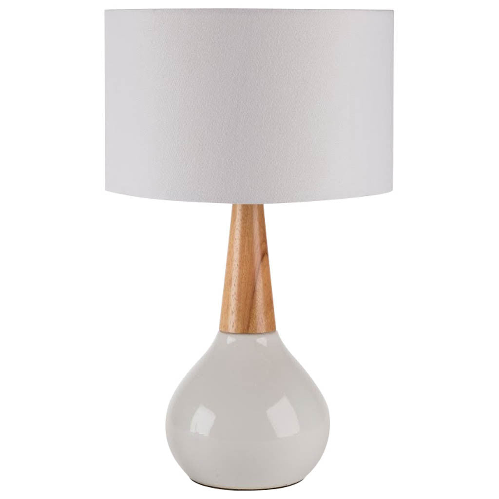 Kent Drum White Table Lamp