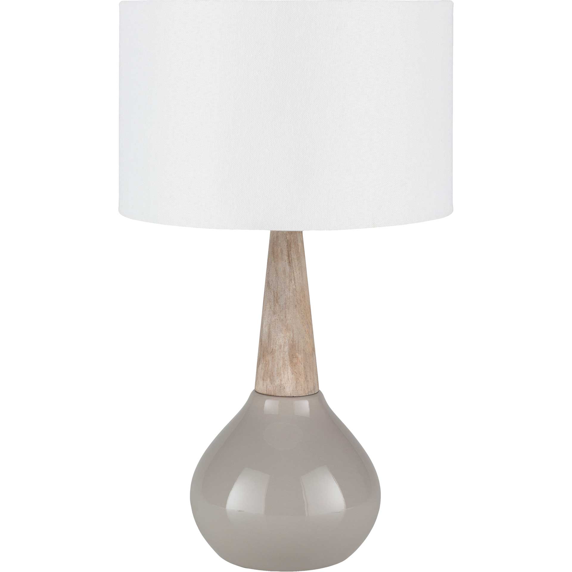 Keaton Table Lamp Medium Gray/White