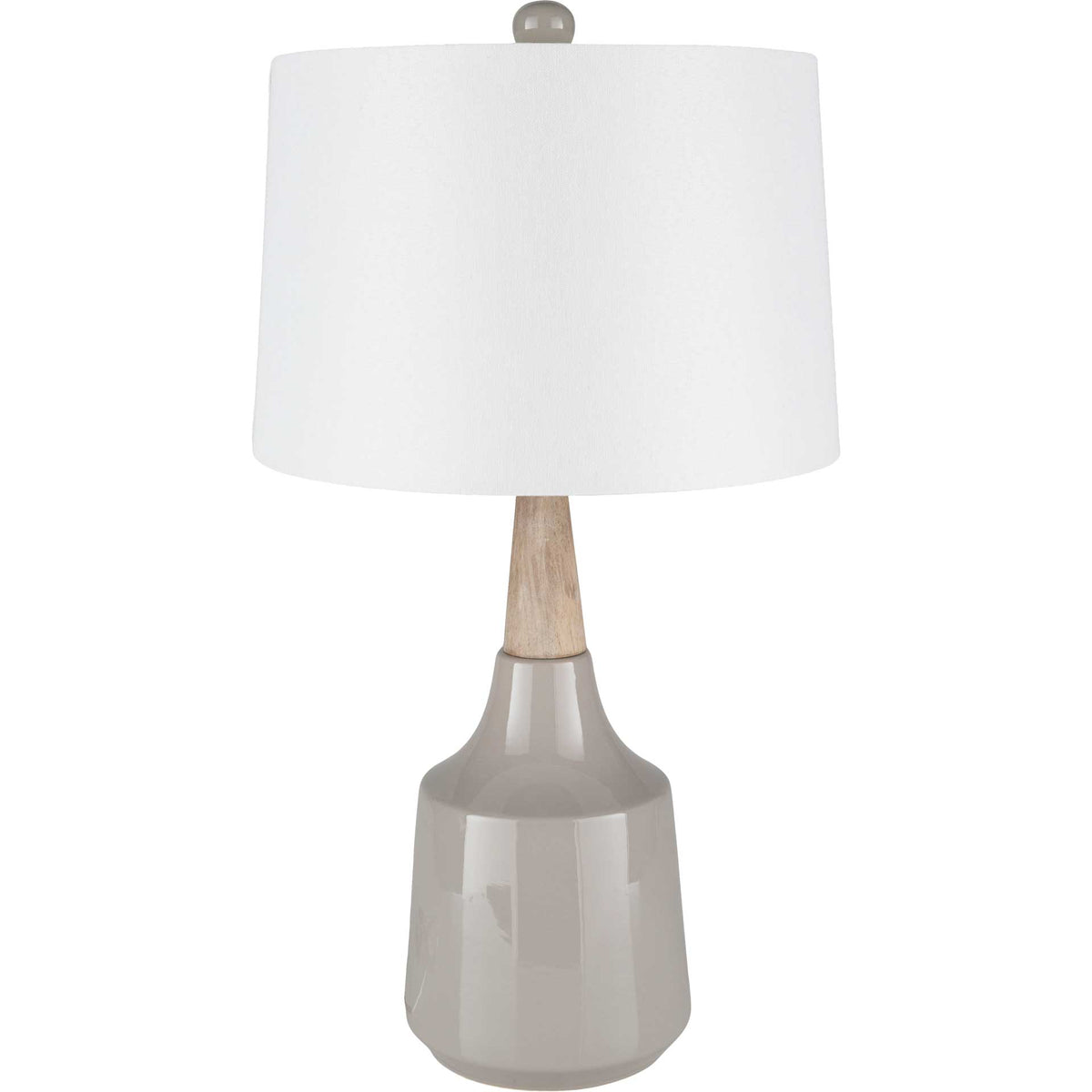 Keaton Table Lamp White/Medium Gray