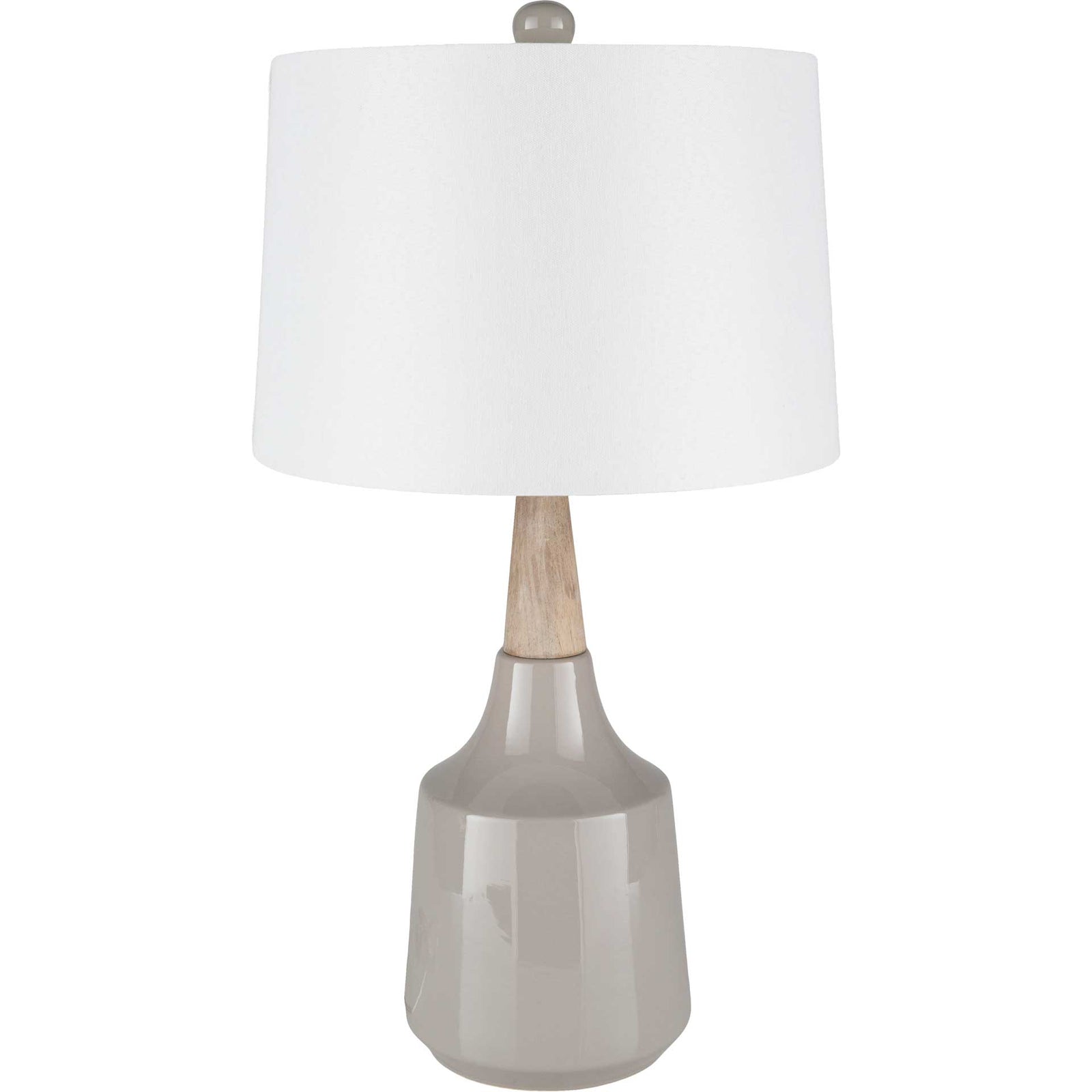 Keaton Table Lamp White/Medium Gray