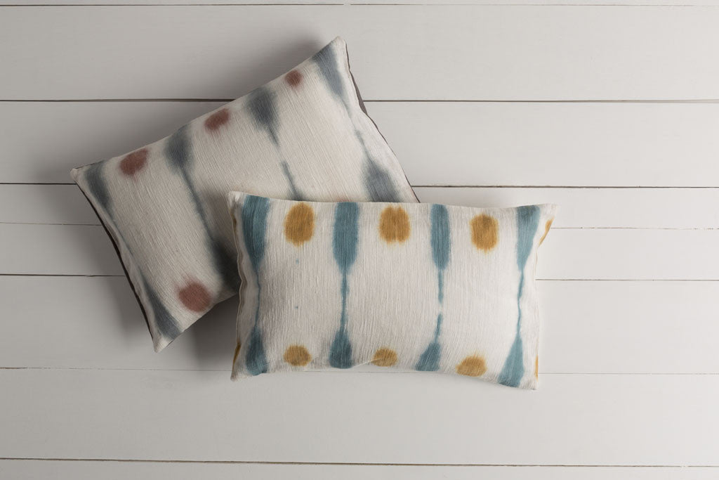 Kumo Cream/Saffron/Sky Blue Lumbar Pillow
