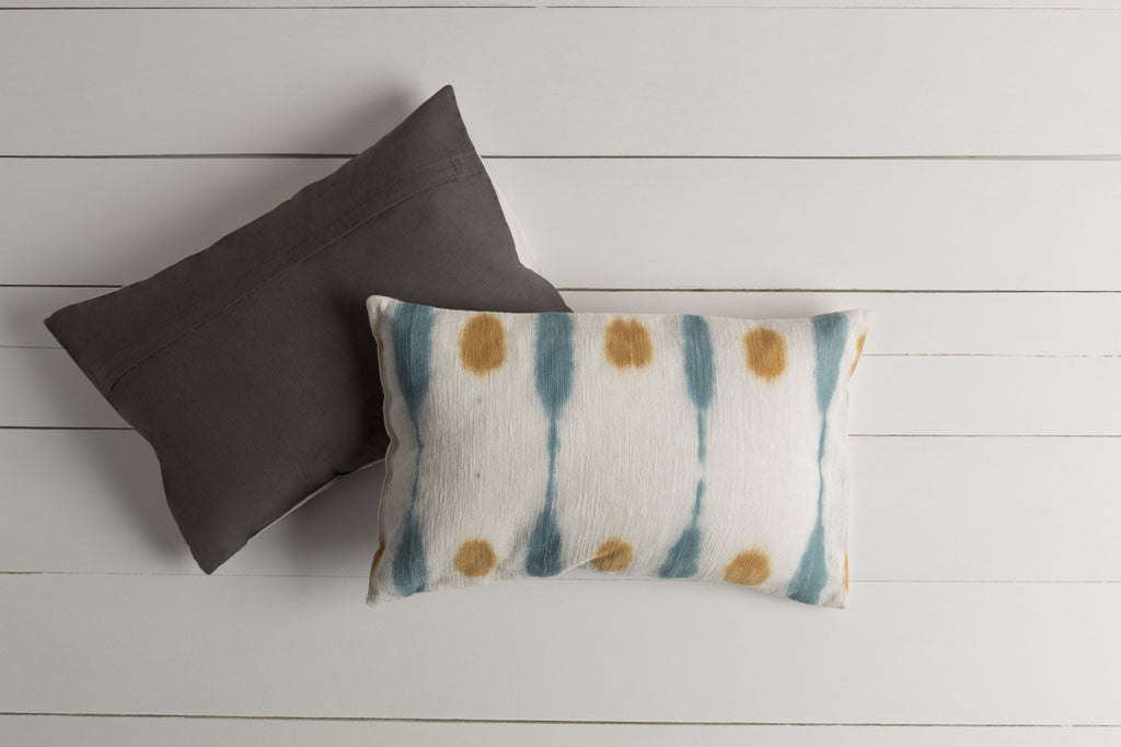 Kumo Cream/Saffron/Sky Blue Lumbar Pillow