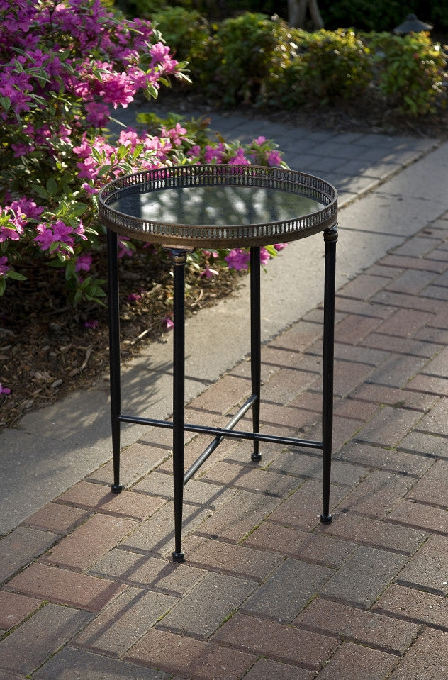 Round Black Accent Table