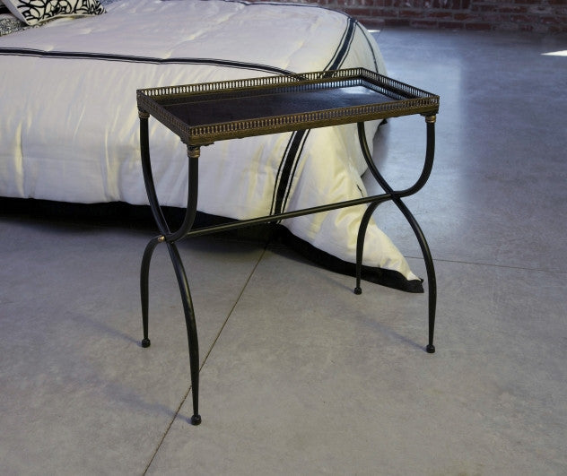 Rectangular Black X-Leg Accent