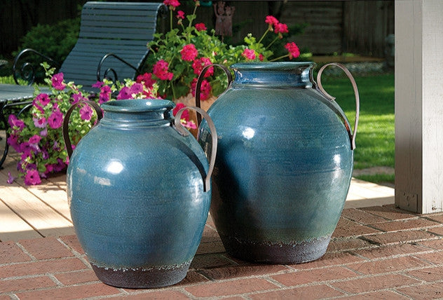 Hackett Large Vase with Metal Handle