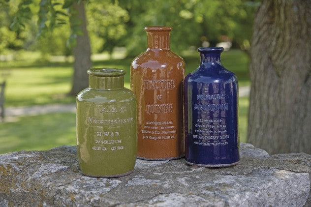 Vintage Elixir Bottles (Set of 3)
