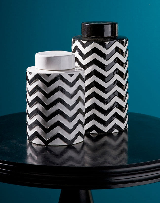Chevron Large Canister w/ Lid