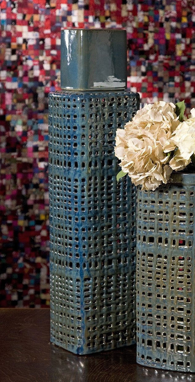 Conecuh Kurrent Cutwork Vase With Lid