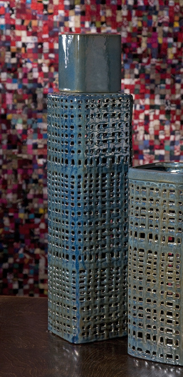 Conecuh Kurrent Cutwork Vase With Lid