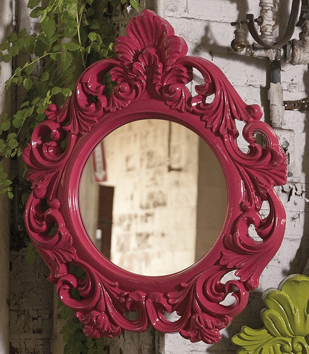 Frederick Pink Baroque Wall Mirror