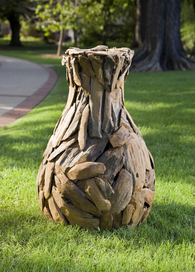 Miami Oversized Teakwood Puzzle Vase