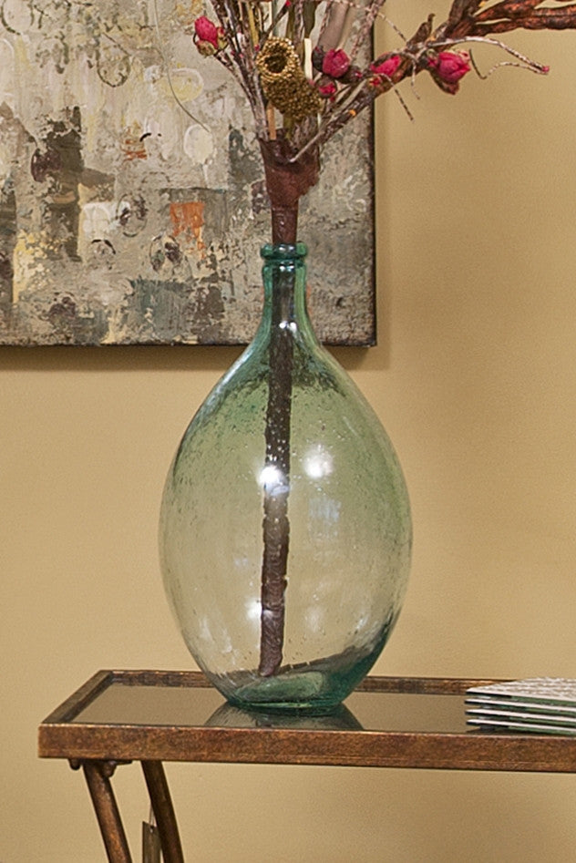 Athens Medium Bubble Glass Bottle