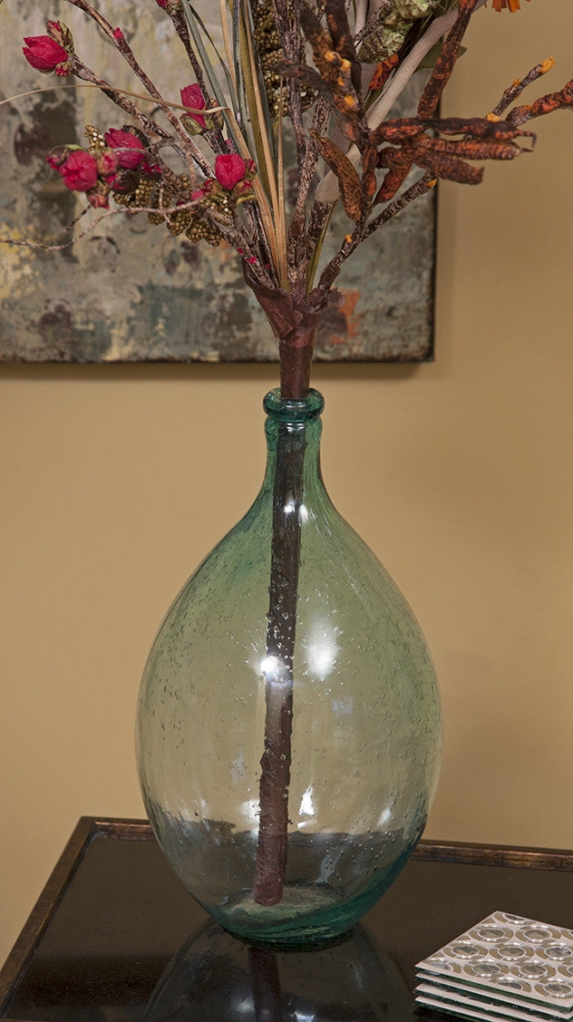 Athens Medium Bubble Glass Bottle