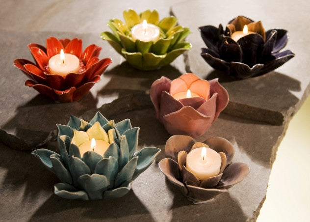 LaSalle Assorted Flower Candle Holders (Set of 6)