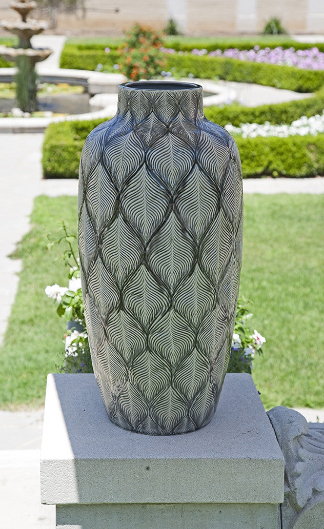 Feathered Oversize Vase