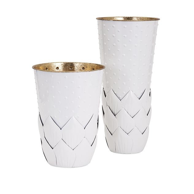 Mason Small Metal Leaf Vase