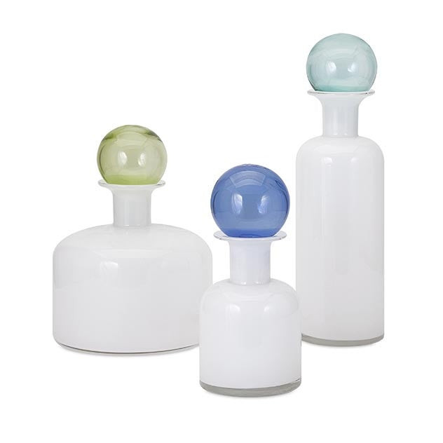 Blaine Jar with Blue Glass Stopper