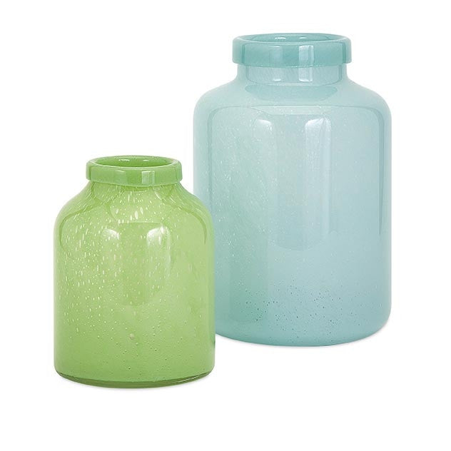 Bingham Green Glass Jar