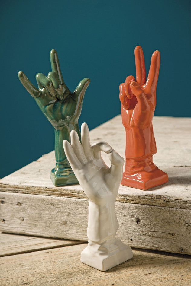 Clayton Ceramic Hands (Set of 3)