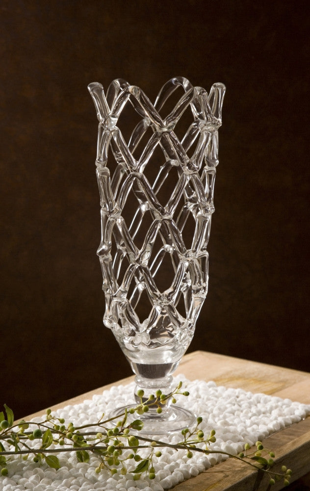 Tall Glass Web Sculpture