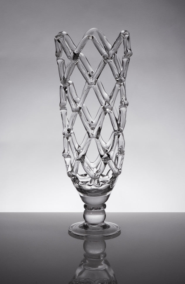 Tall Glass Web Sculpture