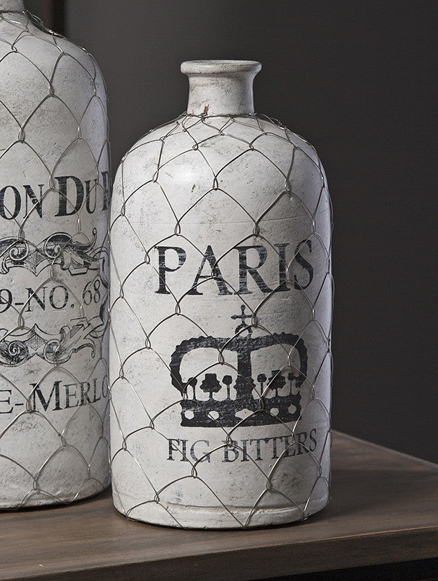 Small French Wire Cage Bottle