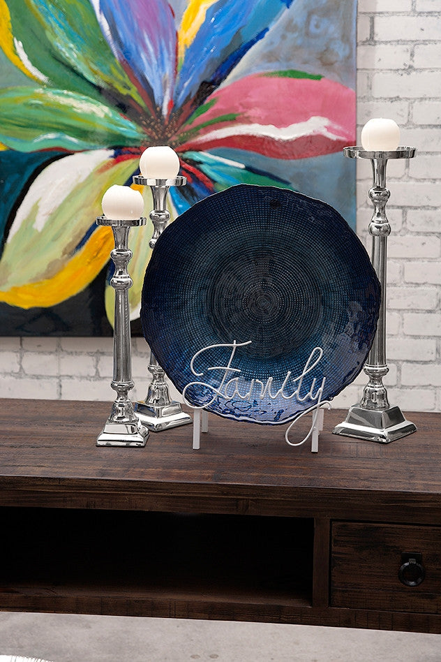 Indigo Glass Charger