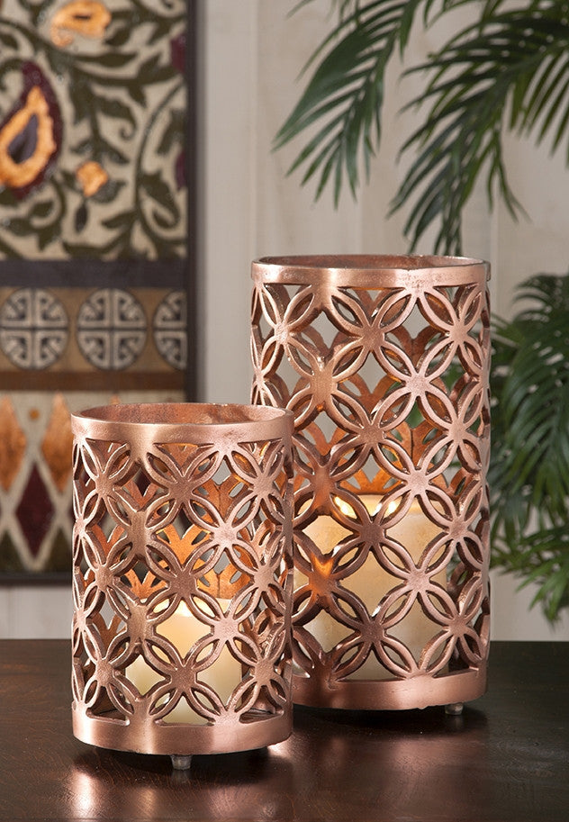 Clark Cutwork Aluminum Lanterns (Set of 2)