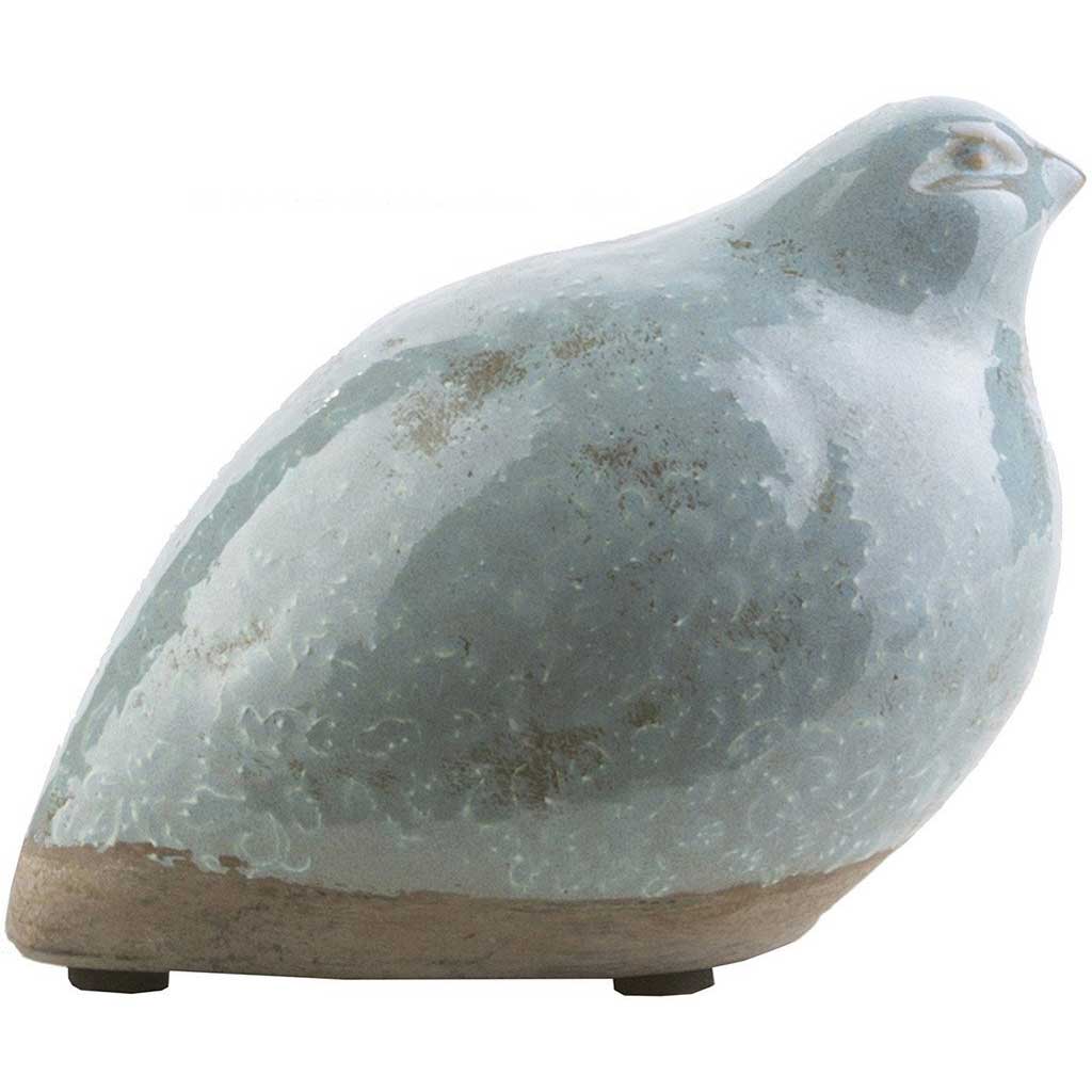 Leclair Ceramic Bird Blue/Gray Small
