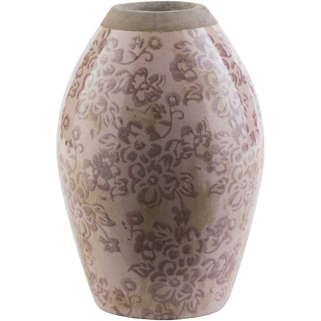 Leclair Ceramic Table Vase Taupe Small
