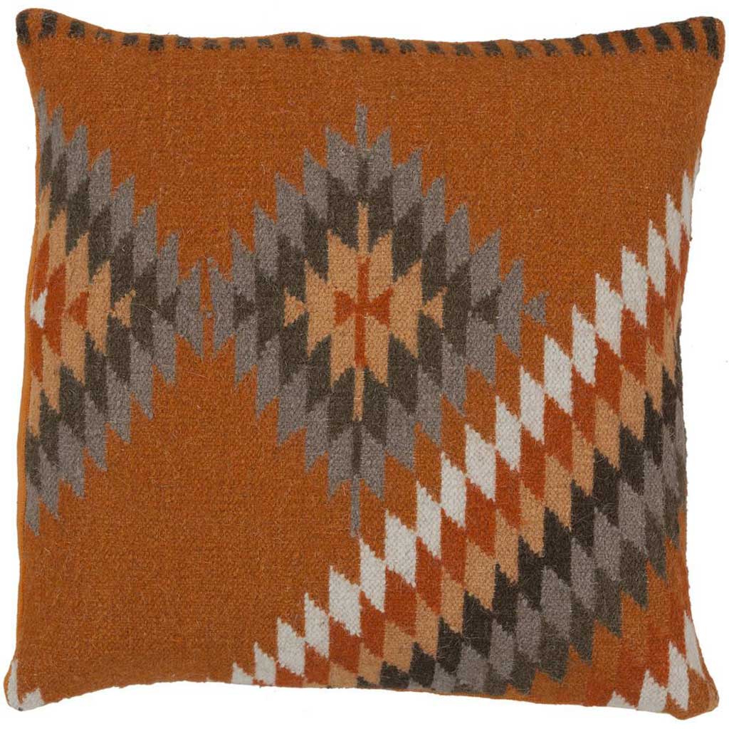 Tranquil Tribal Burnt Orange/Tan Pillow