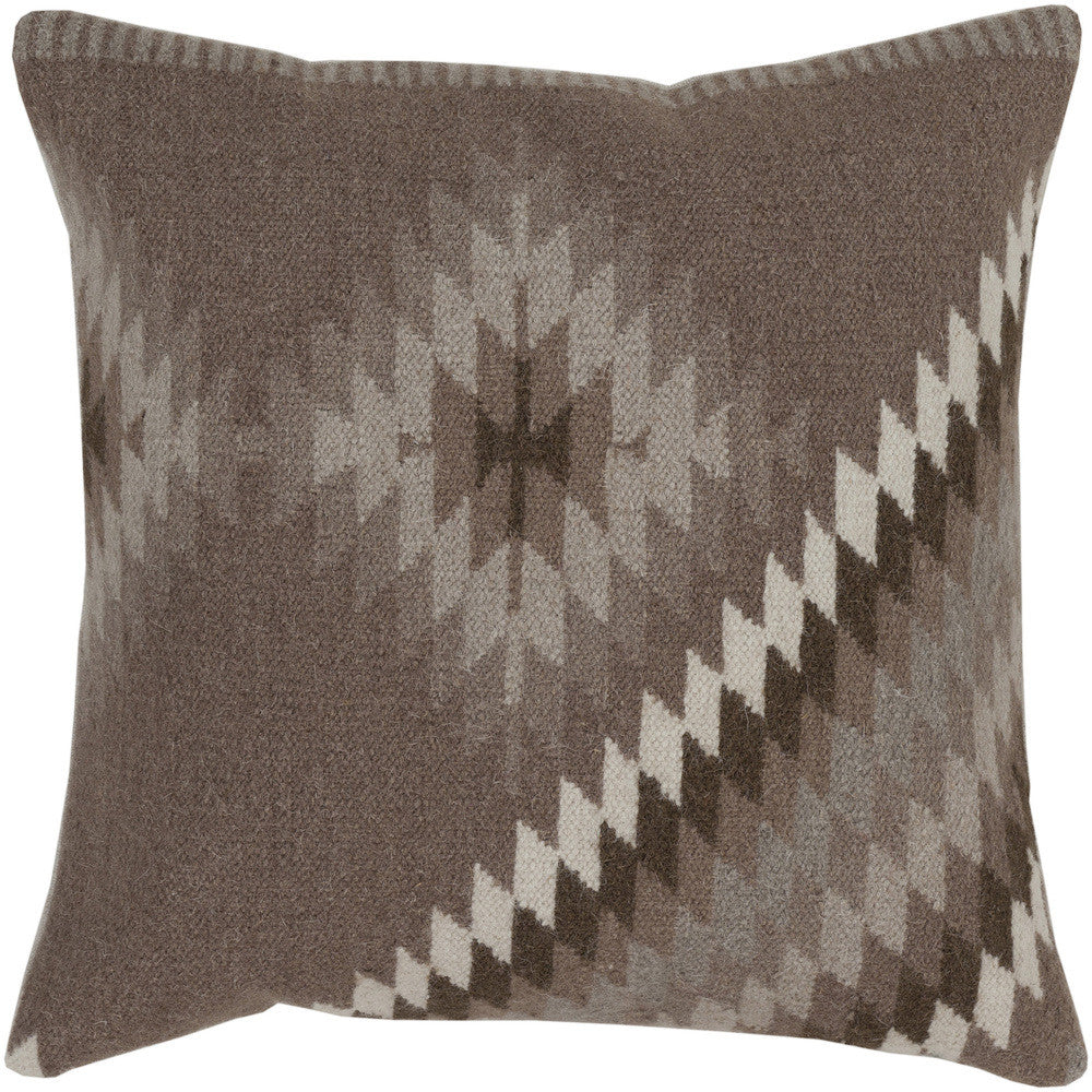 Tranquil Tribal Taupe/Light Gray Pillow