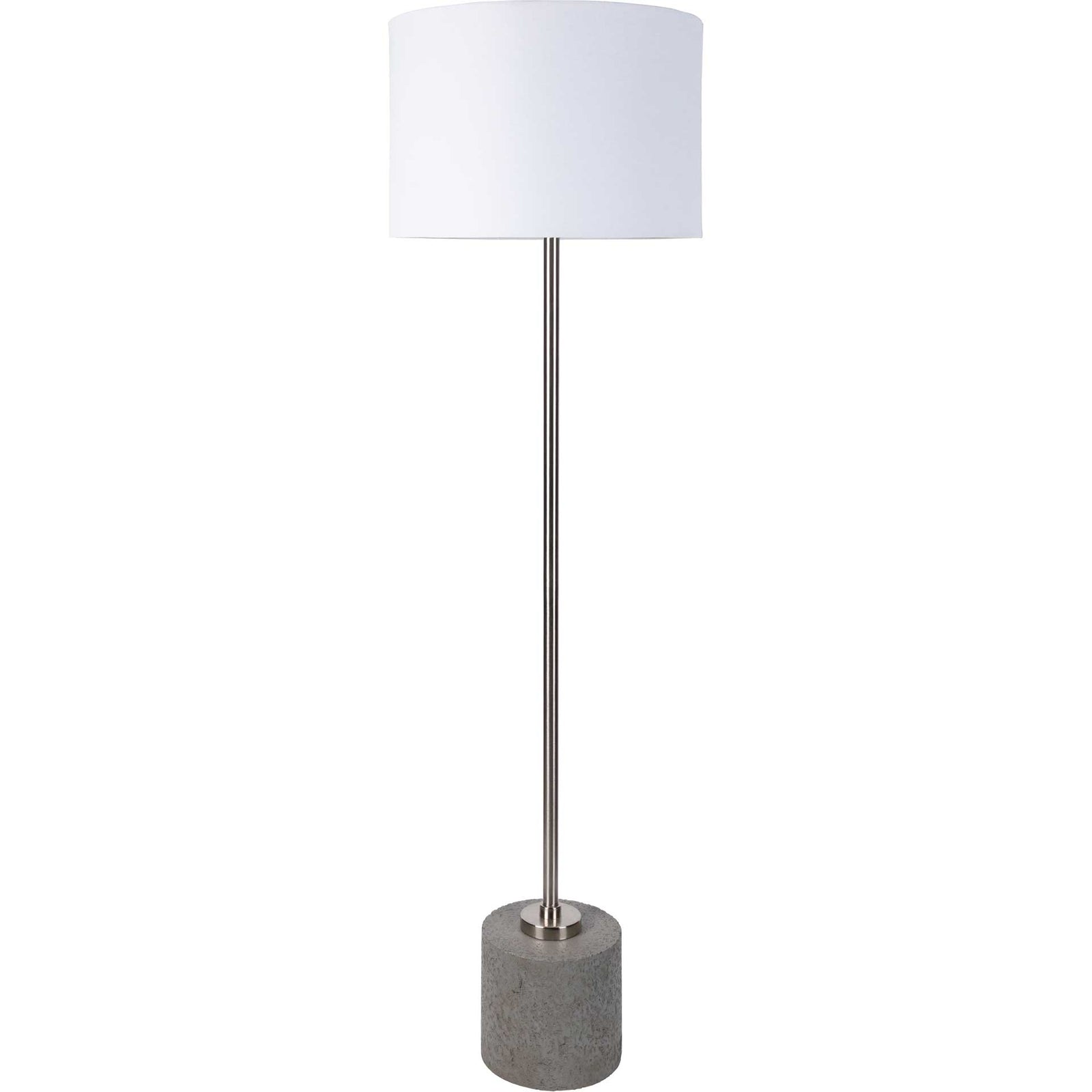 Leah Floor Lamp Silver/White