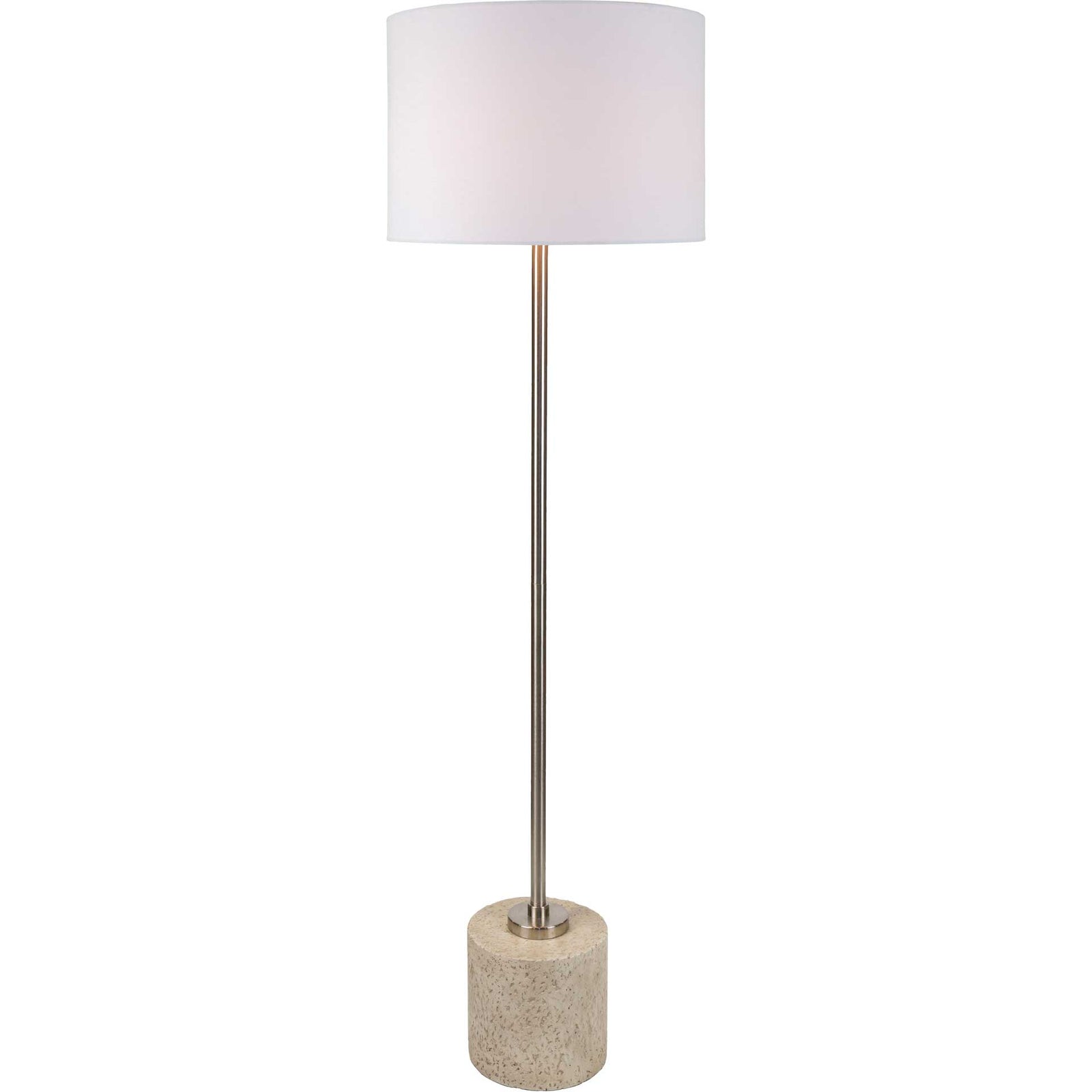 Leah Floor Lamp White/Silver