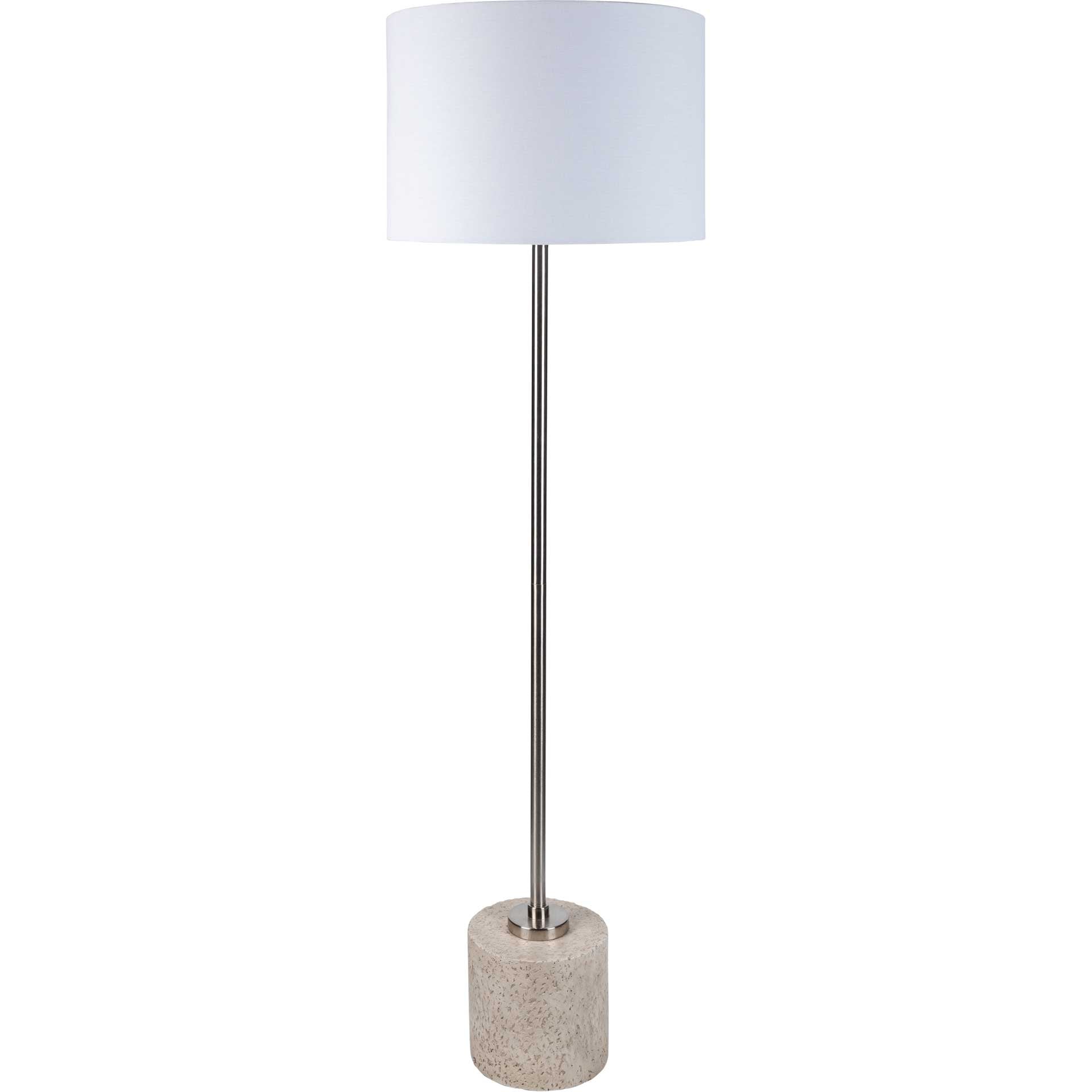 Leah Floor Lamp White/Silver