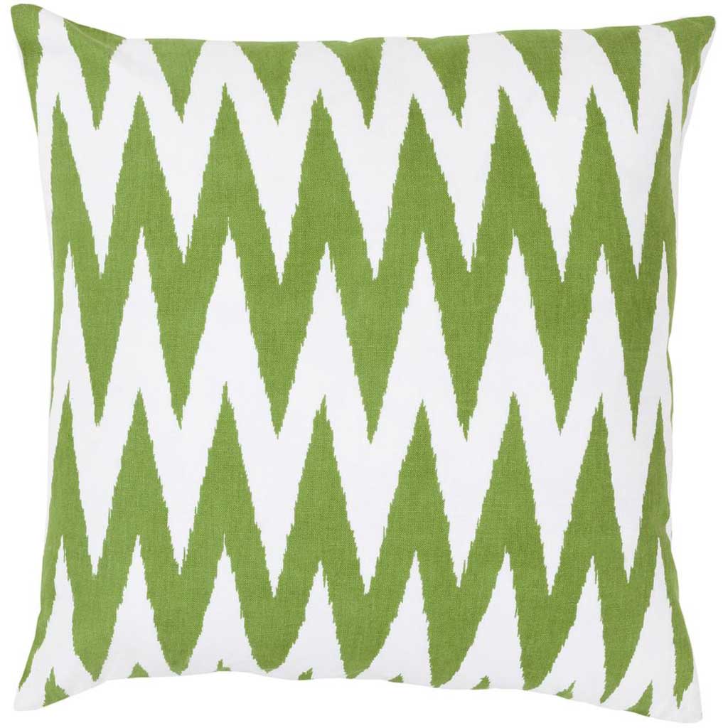 Eye-Catching Chevron Ivory/Lime Pillow