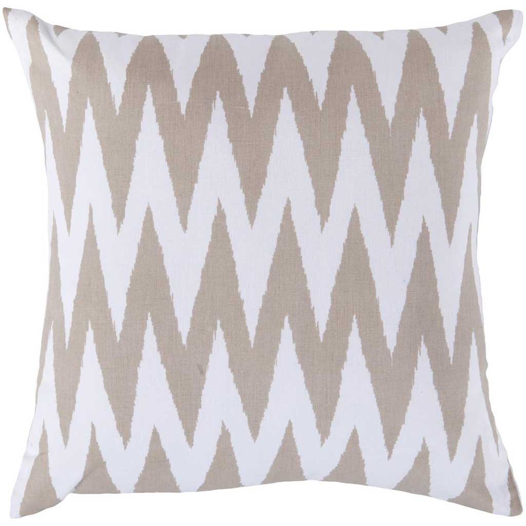 Eye-Catching Chevron Ivory/Olive Pillow