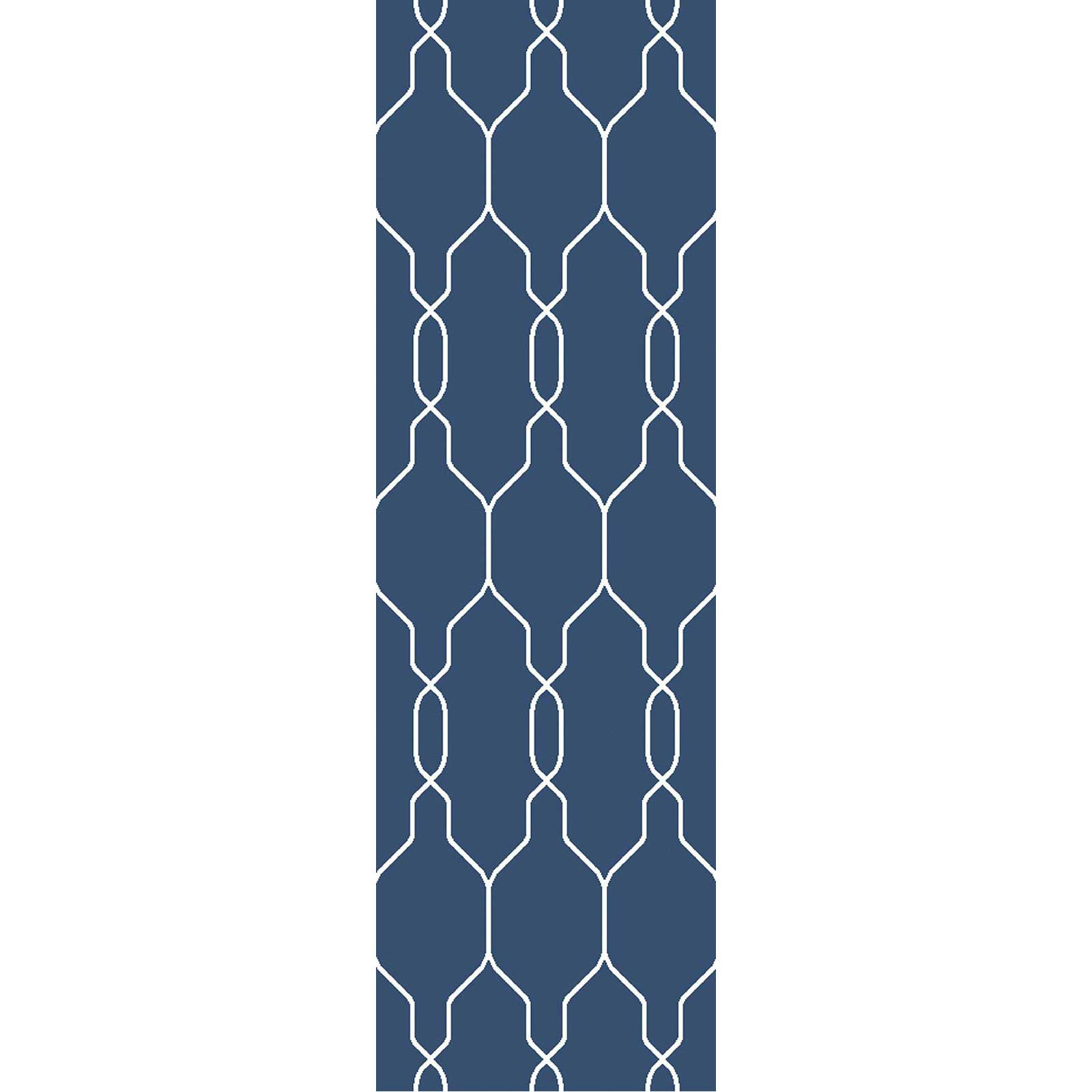 Lagoon Navy/Ivory Runner Rug