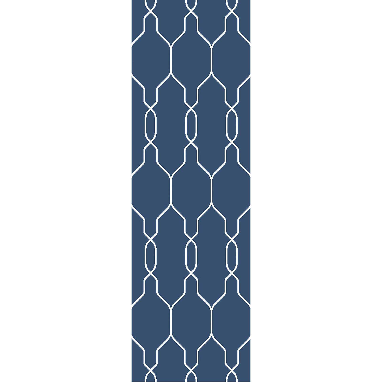 Lagoon Navy/Ivory Runner Rug