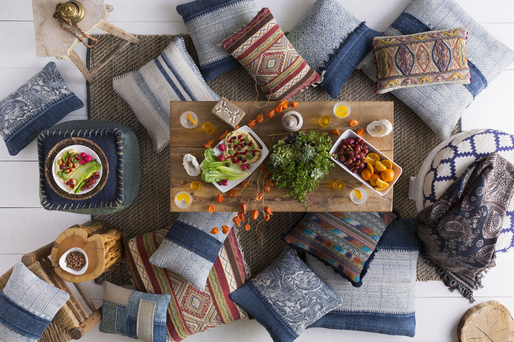 Lola Tassel Ivory/Slate Pillow